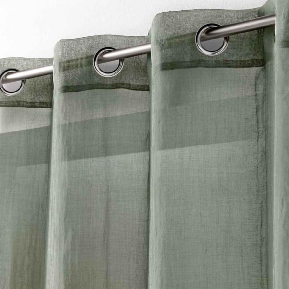Paris Prix Rideau Voilage Étamine  Telma  140x280cm Kaki