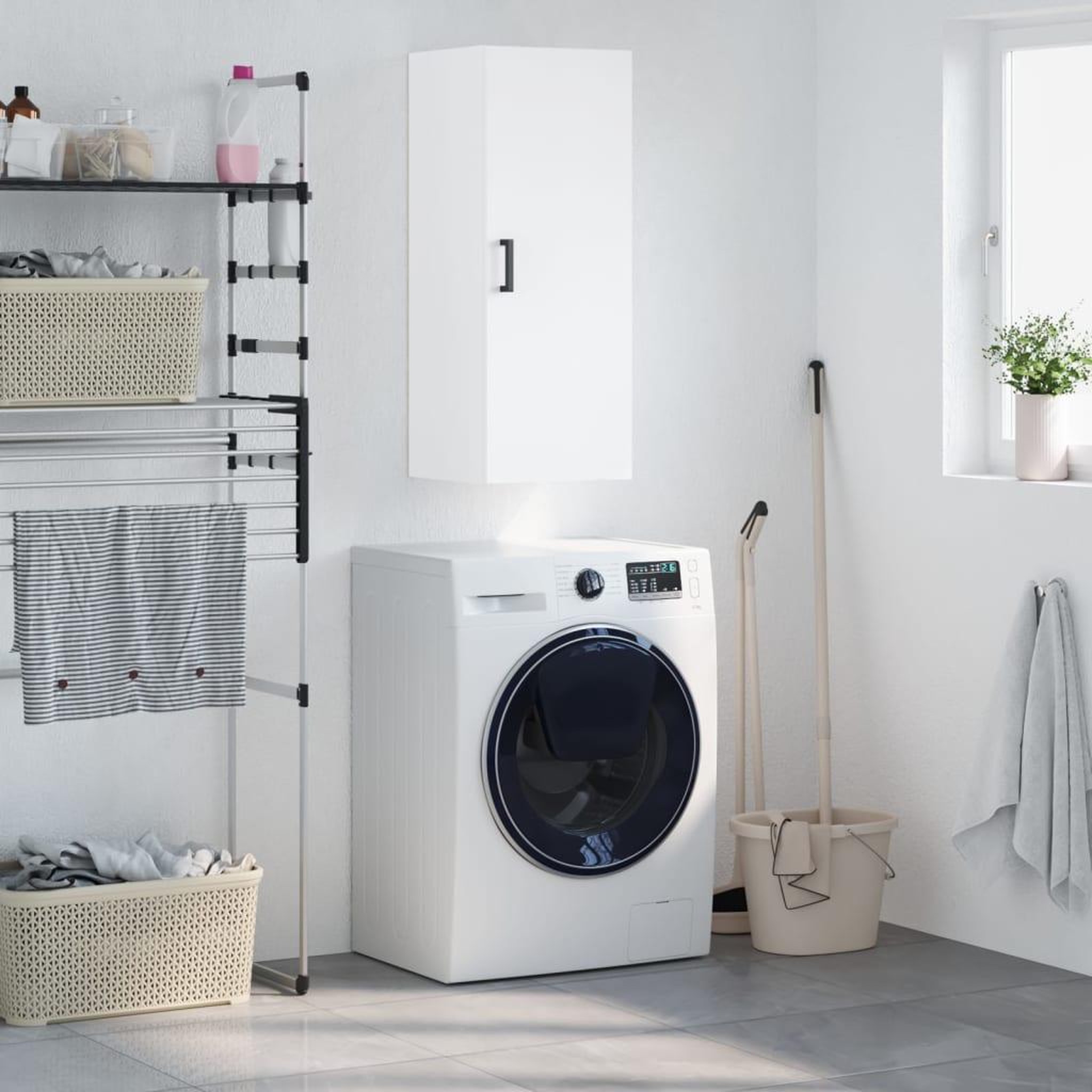 VIDAXL Armoire murale blanc 34,5x34x90 cm