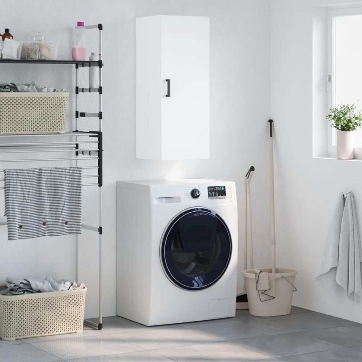 VIDAXL Armoire murale blanc 34,5x34x90 cm