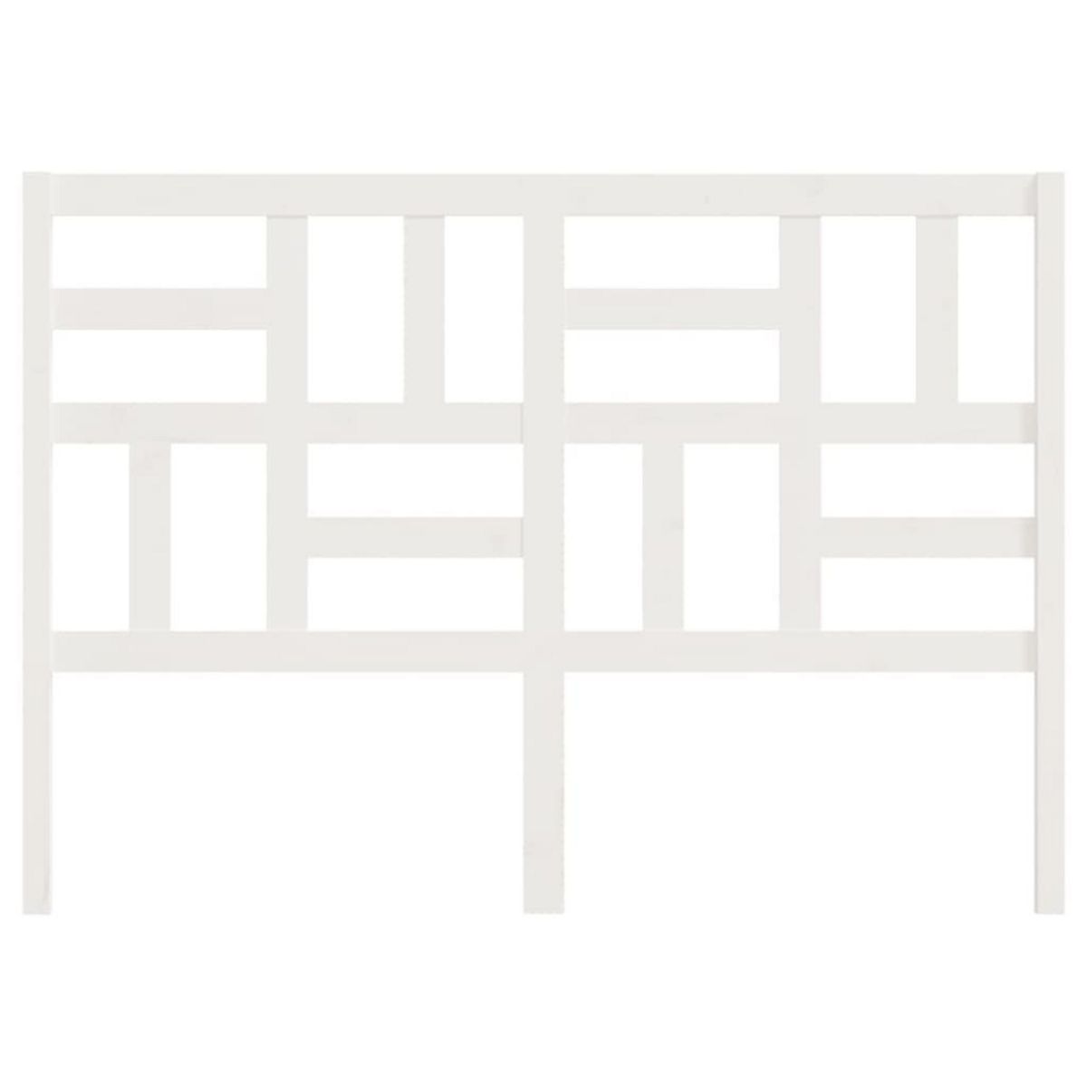 VIDAXL Tete de lit Blanc 126x4x104 cm Bois massif de pin