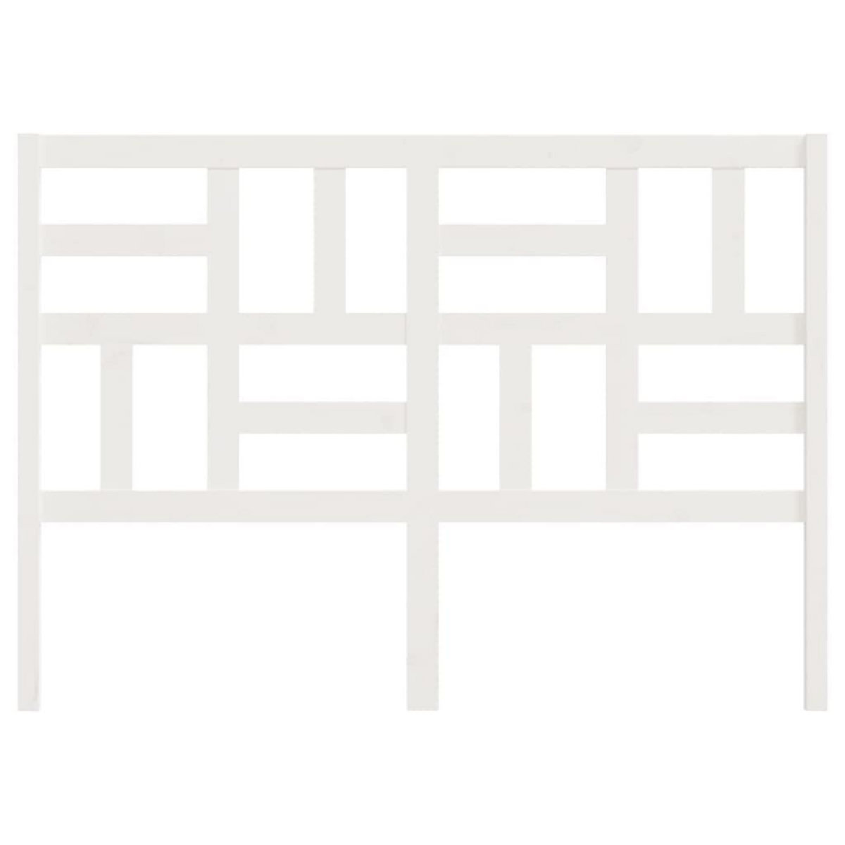 VIDAXL Tete de lit Blanc 126x4x104 cm Bois massif de pin