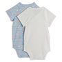 Voir la diapositive 3 : INEXTENSO Lot de 2 body manches courtes bébé  
