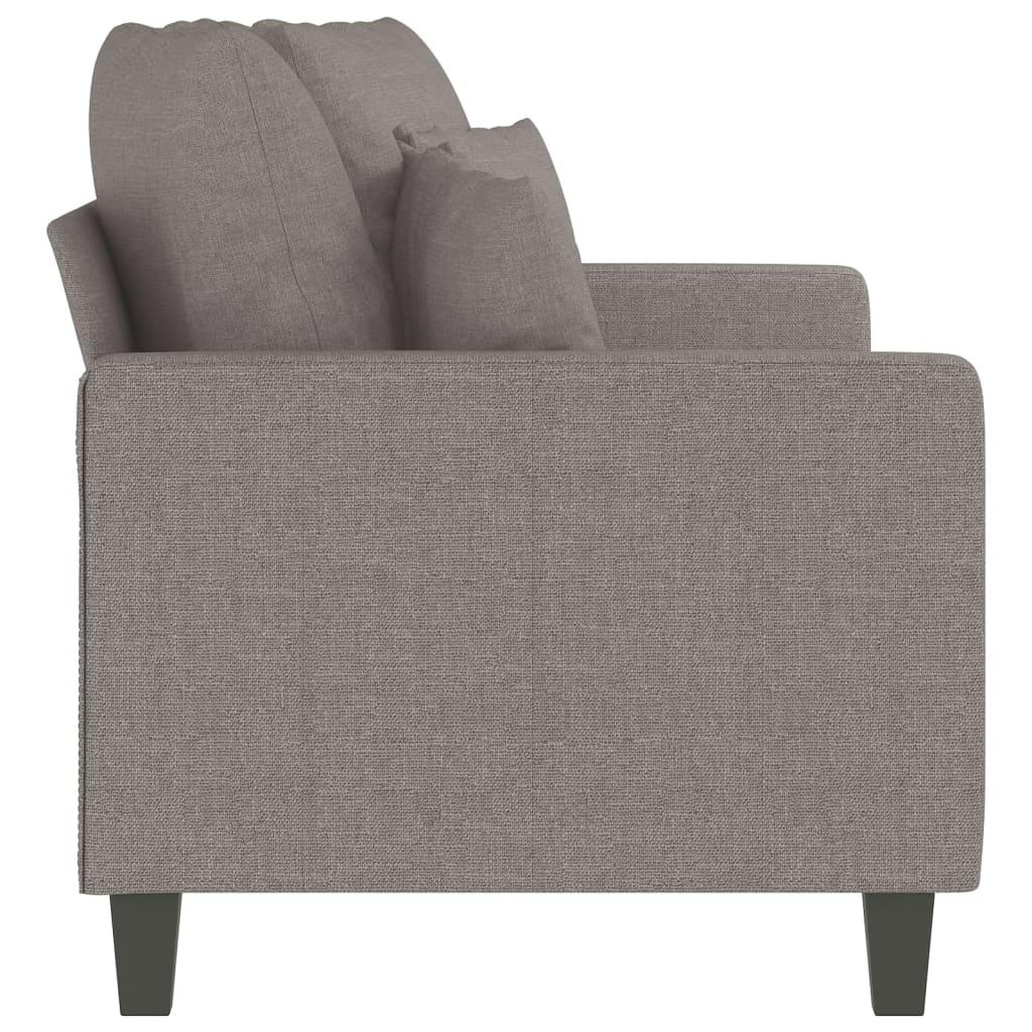 Voir la diapositive 4 : VIDAXL Canape a 2 places Taupe 140 cm Tissu