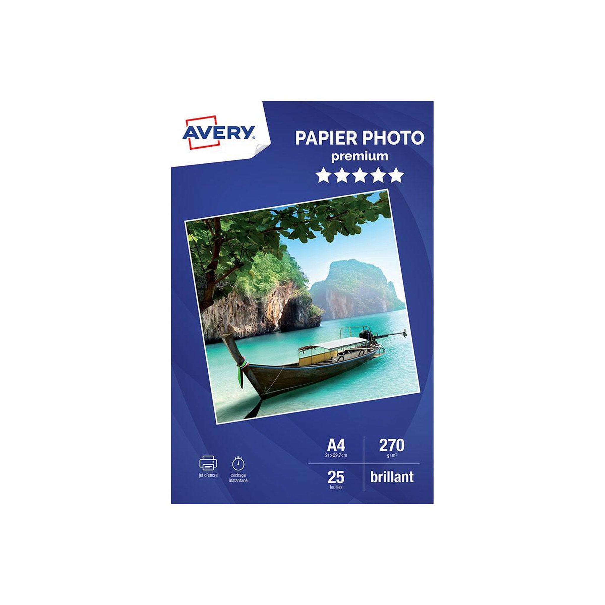 AVERY Papier photo 25 Photos brillantes A4 270g