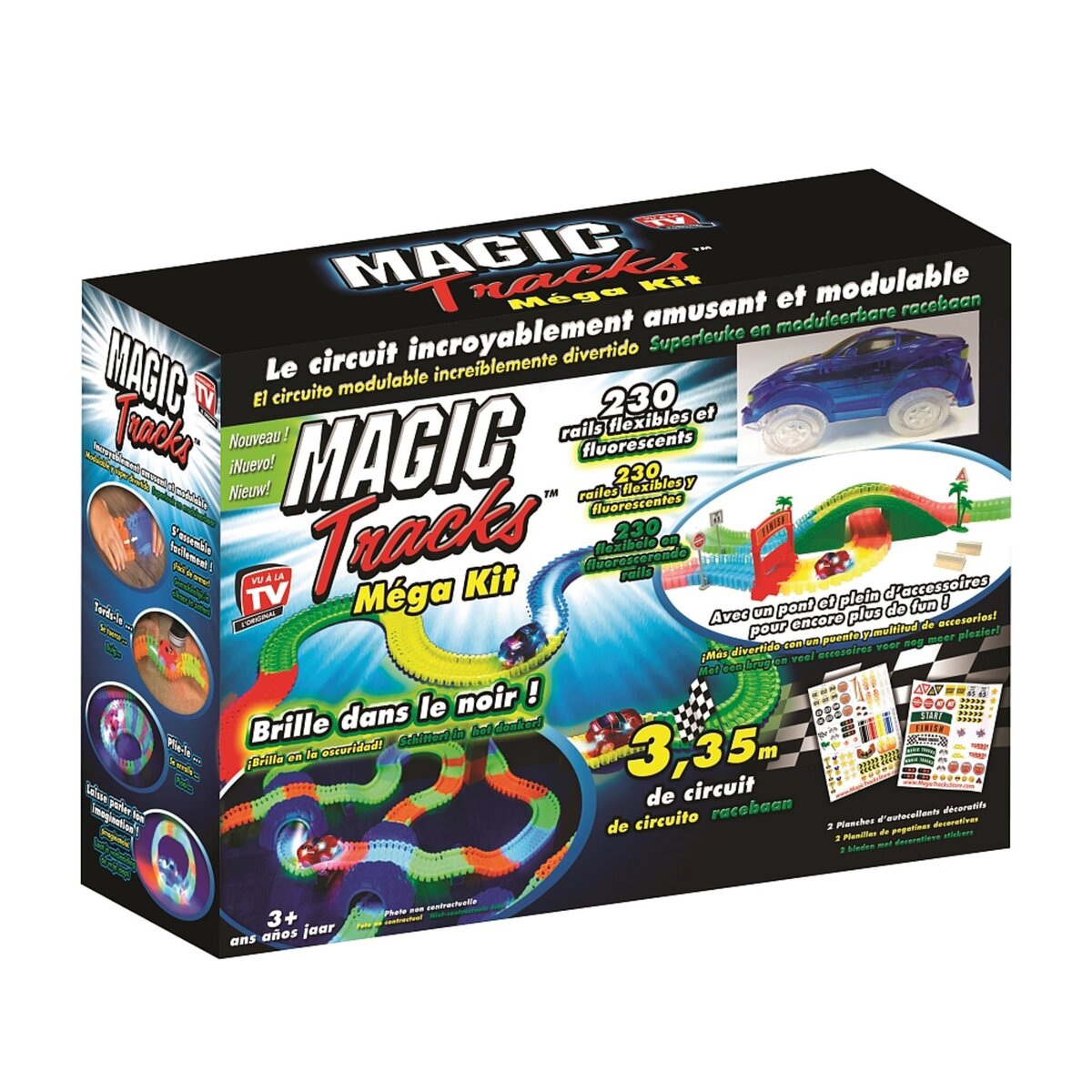 Circuit Magic Tracks 3,35m - Voiture bleue et pont