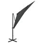 Voir la diapositive 2 : VIDAXL Parasol de jardin en porte-a-faux avec mat et lumieres LED