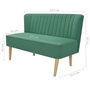 Voir la diapositive 4 : VIDAXL Canape 117x55,5x77 cm Tissu Vert