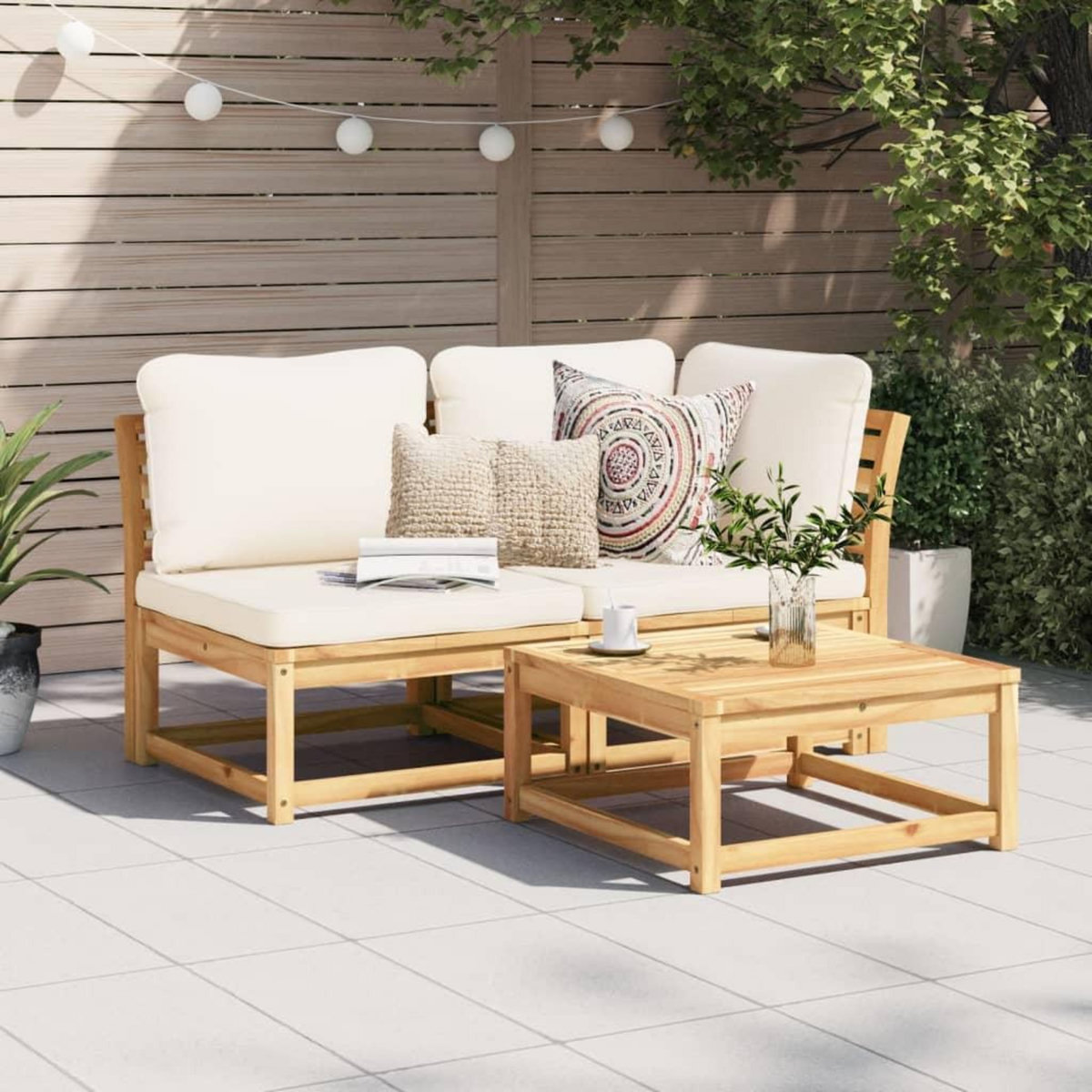 VIDAXL Table de jardin 63x63x30 cm bois d'acacia solide
