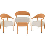 Habitat et Jardin Salon de jardin en métal et plastique  Céora  - 4 places - Orange