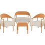 Voir la diapositive 1 : Habitat et Jardin Salon de jardin en métal et plastique  Céora  - 4 places - Orange