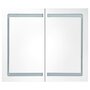 VIDAXL Armoire de salle de bain a miroir LED Blanc brillant 80x12x68cm