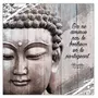 SUD TRADING Cadre Bouddha - 40 x 40 cm - Le bonheur en le partageant