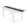 Voir la diapositive 1 : ID MARKET Table à manger extensible rectangle GEORGIA 6-10 personnes blanche et grise 140-220 x 90 cm