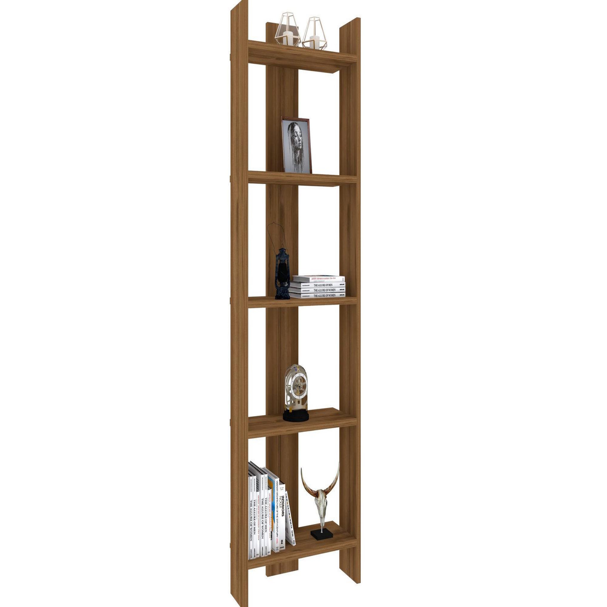 Habitat et Jardin Bibliothèque en bois  virba  - 52 x 22 x 149 cm - noyer