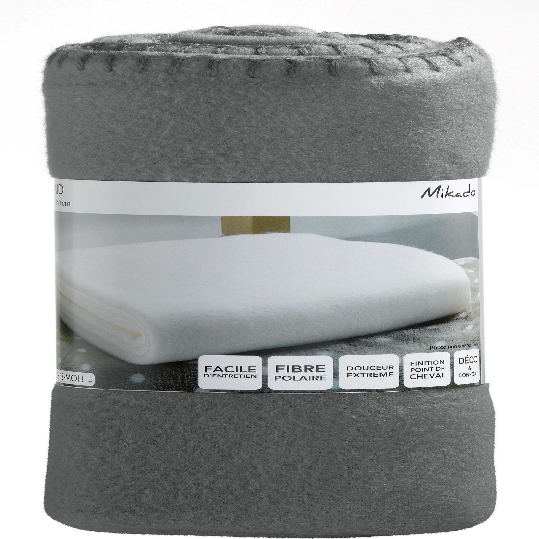 Voir la diapositive 1 : Les Ateliers du Linge Plaid 100%polyester