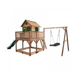 Axi House AXI Maisonnette Liam avec balancoire Nid ovale Roxy Brun Vert avec Toboggan Vert
