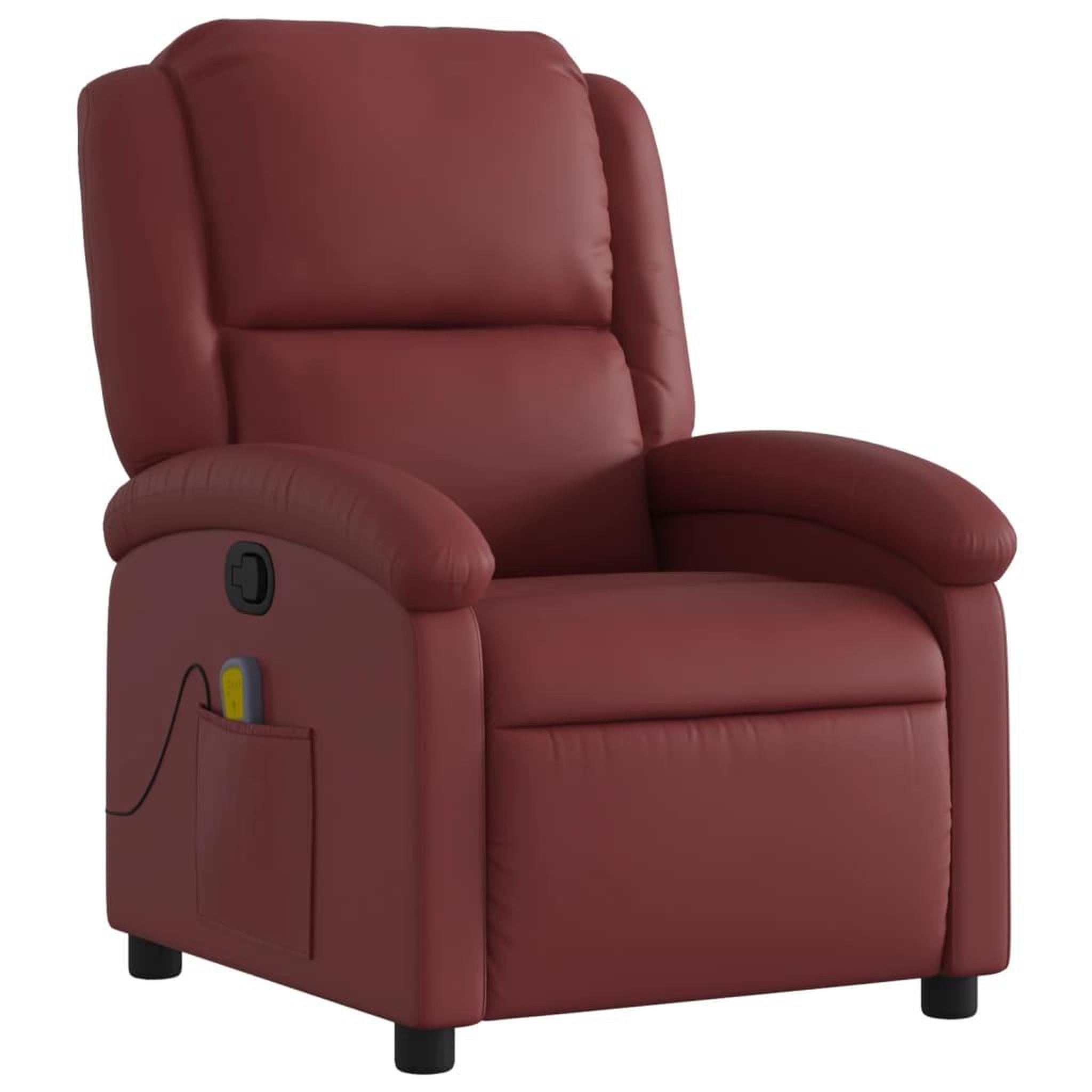 Voir la diapositive 3 : VIDAXL Fauteuil de massage inclinable Rouge bordeaux Similicuir