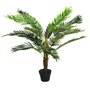 OUTSUNNY Outsunny Palmier artificiel hauteur 123 cm arbre artificiel décoration plastique fil de fer pot inclus vert