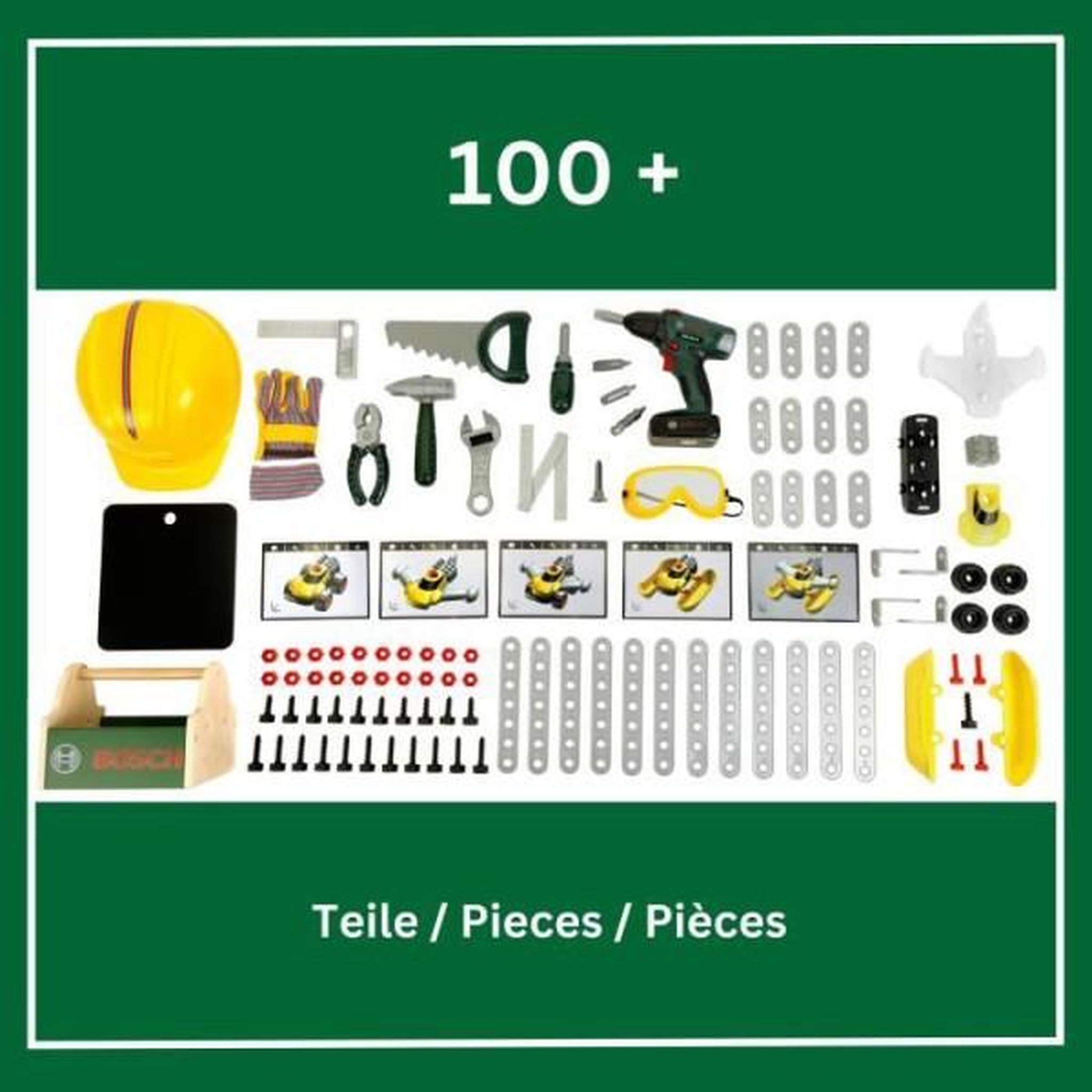 Voir la diapositive 4 : Klein Établi Bosch Klein Toys en bois avec accessoires de bricolage