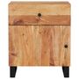 Voir la diapositive 3 : VIDAXL Table de chevet 50x33x60cm Bois d'acacia solide et d'ingenierie
