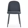 VS VENTA-STOCK Lot de 4 chaises Kana bleus, pieds en métal et assise rembourrée