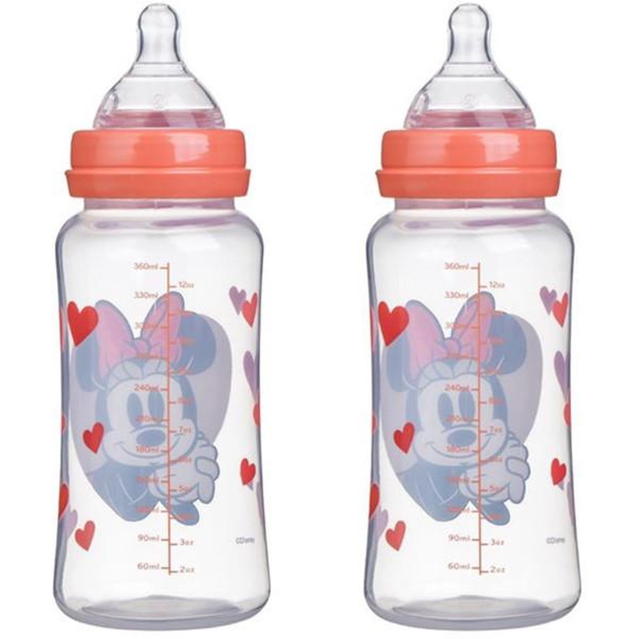 Voir la diapositive 2 : DISNEY BABY Lot de 2 biberons - DISNEY BABY - MINNIE COLLECTOR - 360 ml - Tétine silicone - Débit 3 positions