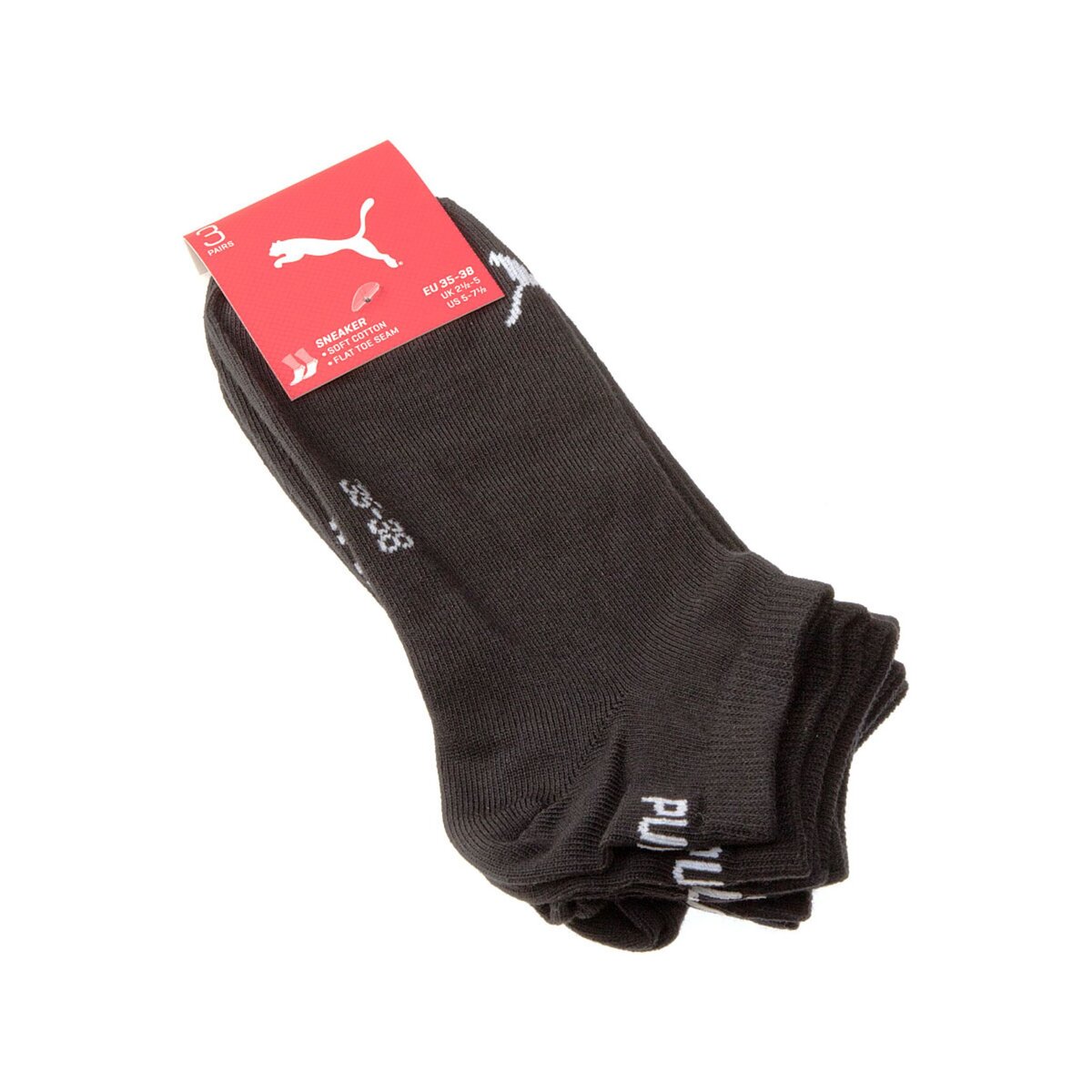 Puma Lot De 3 Chaussettes Sneaker Noires