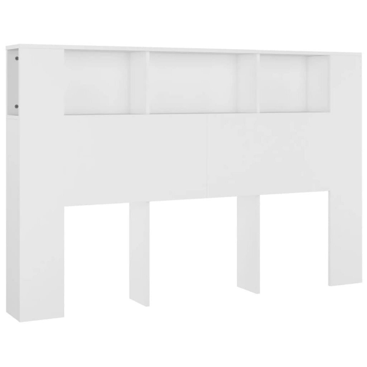 VIDAXL Armoire de tete de lit Blanc 160x18,5x104,5 cm