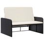 Voir la diapositive 3 : VIDAXL Salon de jardin 2 pcs avec coussins Resine tressee Noir