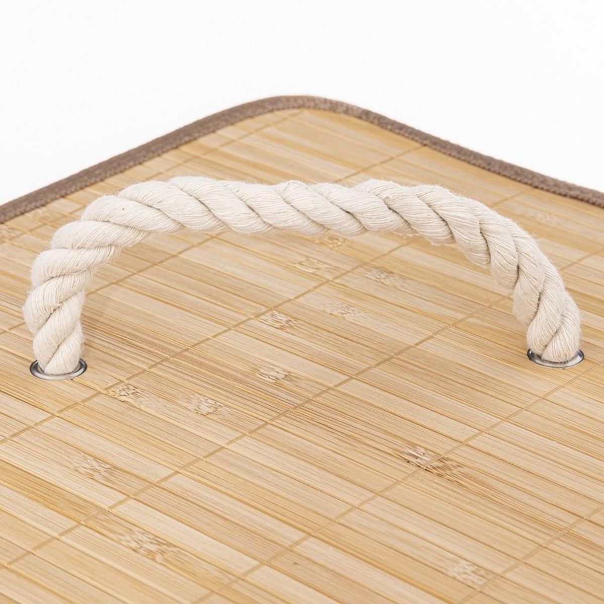 ATMOSPHERA Panier à linge 48L angle bambou