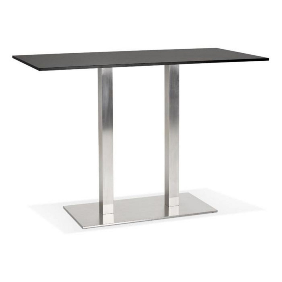 Paris Prix Table Haute Mange-Debout  Pansy  160cm Noir & Argent
