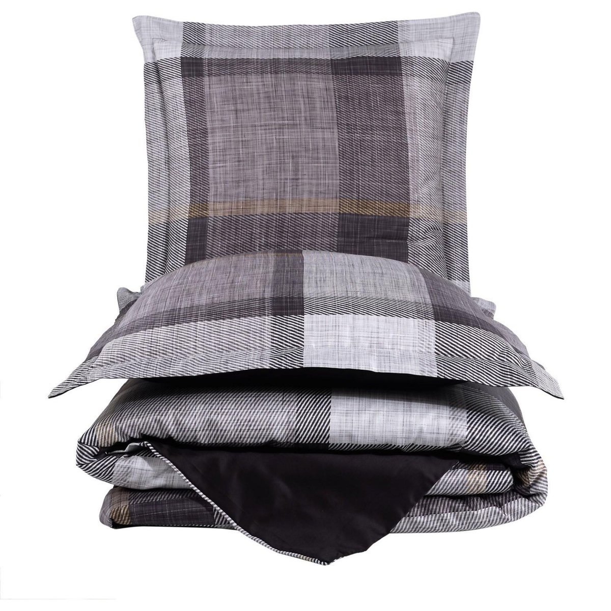 Home collection Parure Housse de couette 3 pcs 240x220 cm 100% satin de coton 82 fils imprimé. Dunloe