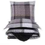 Home collection Parure Housse de couette 3 pcs 240x220 cm 100% satin de coton 82 fils imprimé. Dunloe