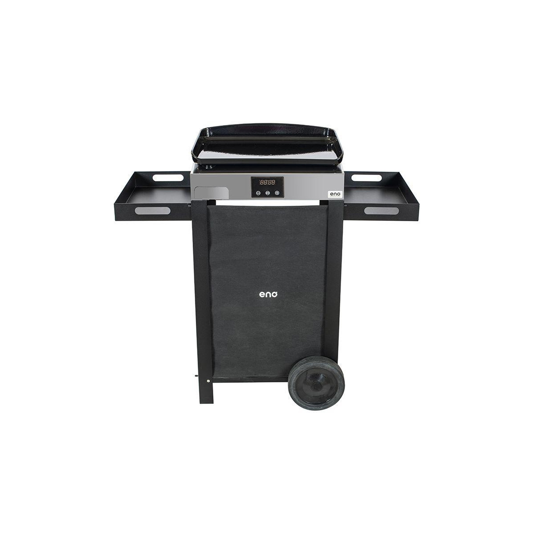 Voir la diapositive 2 : Eno Plancha électrique COMBO INITIAL 50 noir inox sur chariot, 48x38 cm