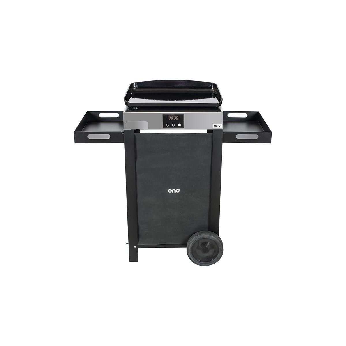 Eno Plancha électrique COMBO INITIAL 50 noir inox sur chariot, 48x38 cm