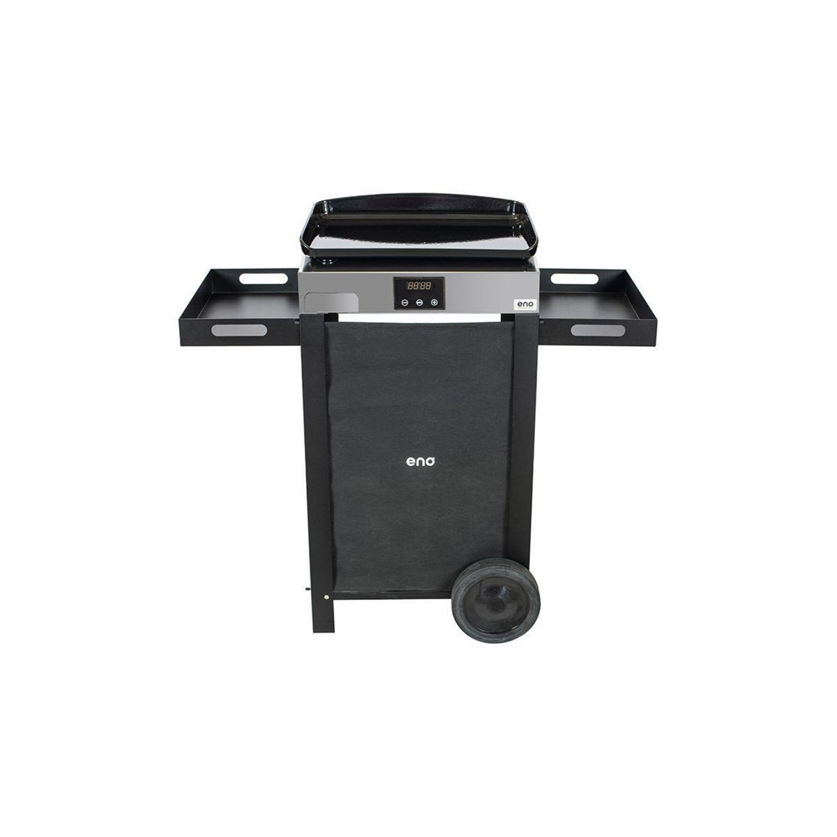 Eno Plancha électrique COMBO INITIAL 50 noir inox sur chariot, 48x38 cm