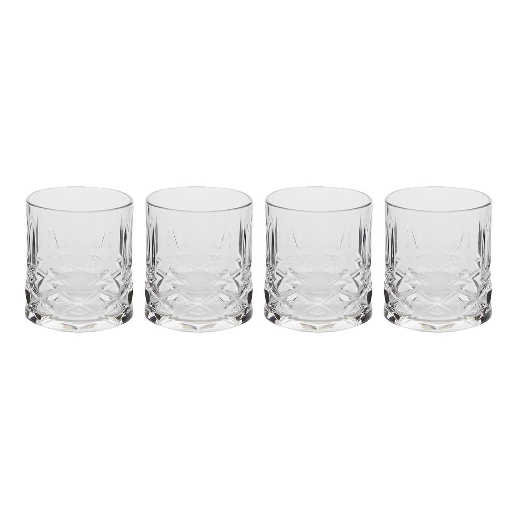 SECRET DE GOURMET Lot de 4 verres à cocktail bas  gaspard  35cl transparent