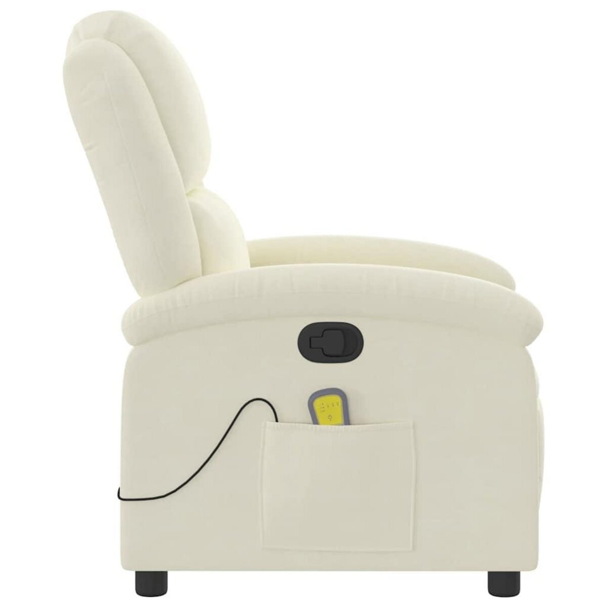 VIDAXL Fauteuil de massage inclinable creme velours