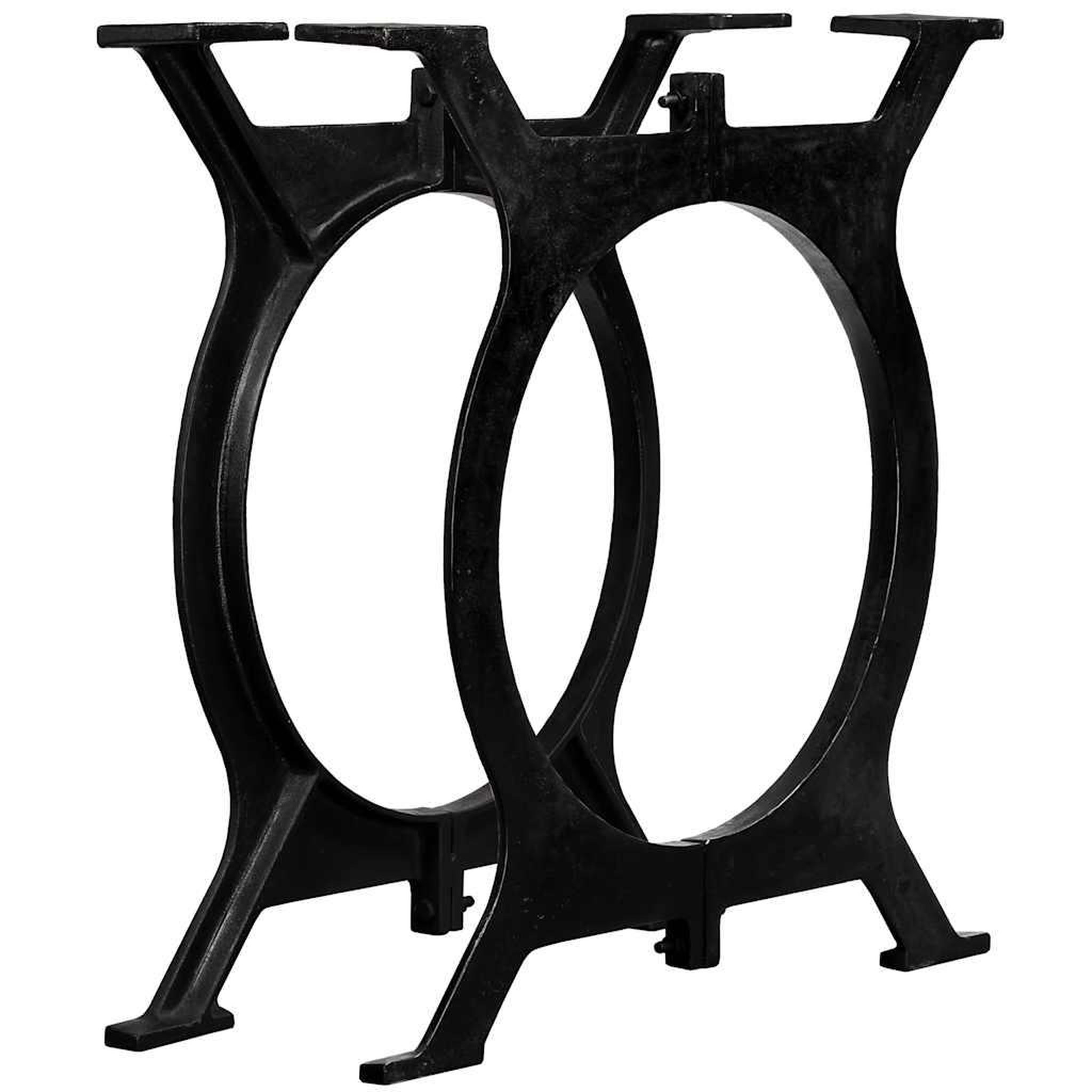 VIDAXL Pied de table de salle a manger 2 pcs cadre en o fonte