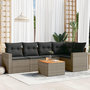 Voir la diapositive 1 : VIDAXL Salon de jardin 6 pcs avec coussins gris resine tressee