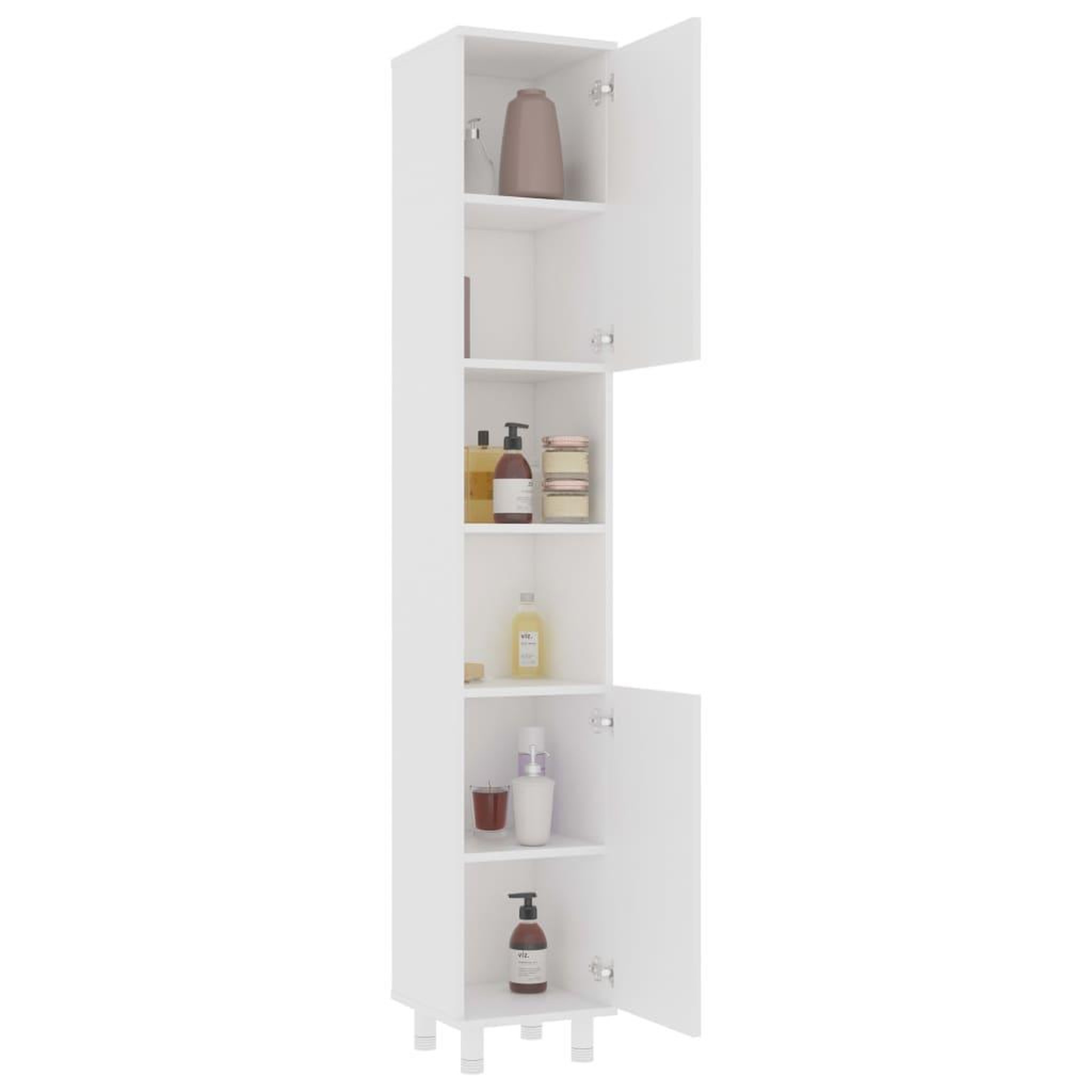 Voir la diapositive 3 : VIDAXL Armoire de salle de bain Blanc 30x30x179 cm Bois d'ingenierie