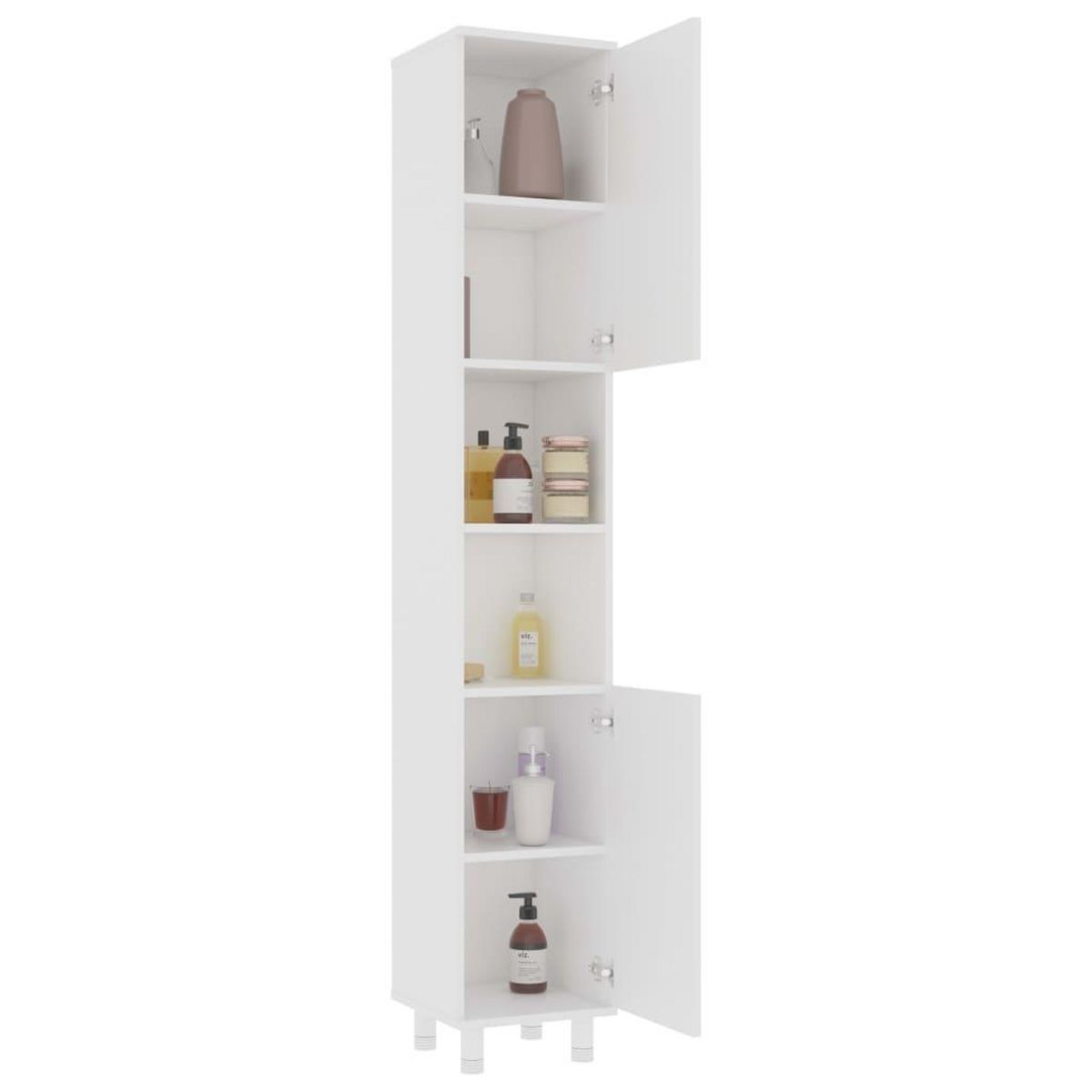 VIDAXL Armoire de salle de bain Blanc 30x30x179 cm Bois d'ingenierie