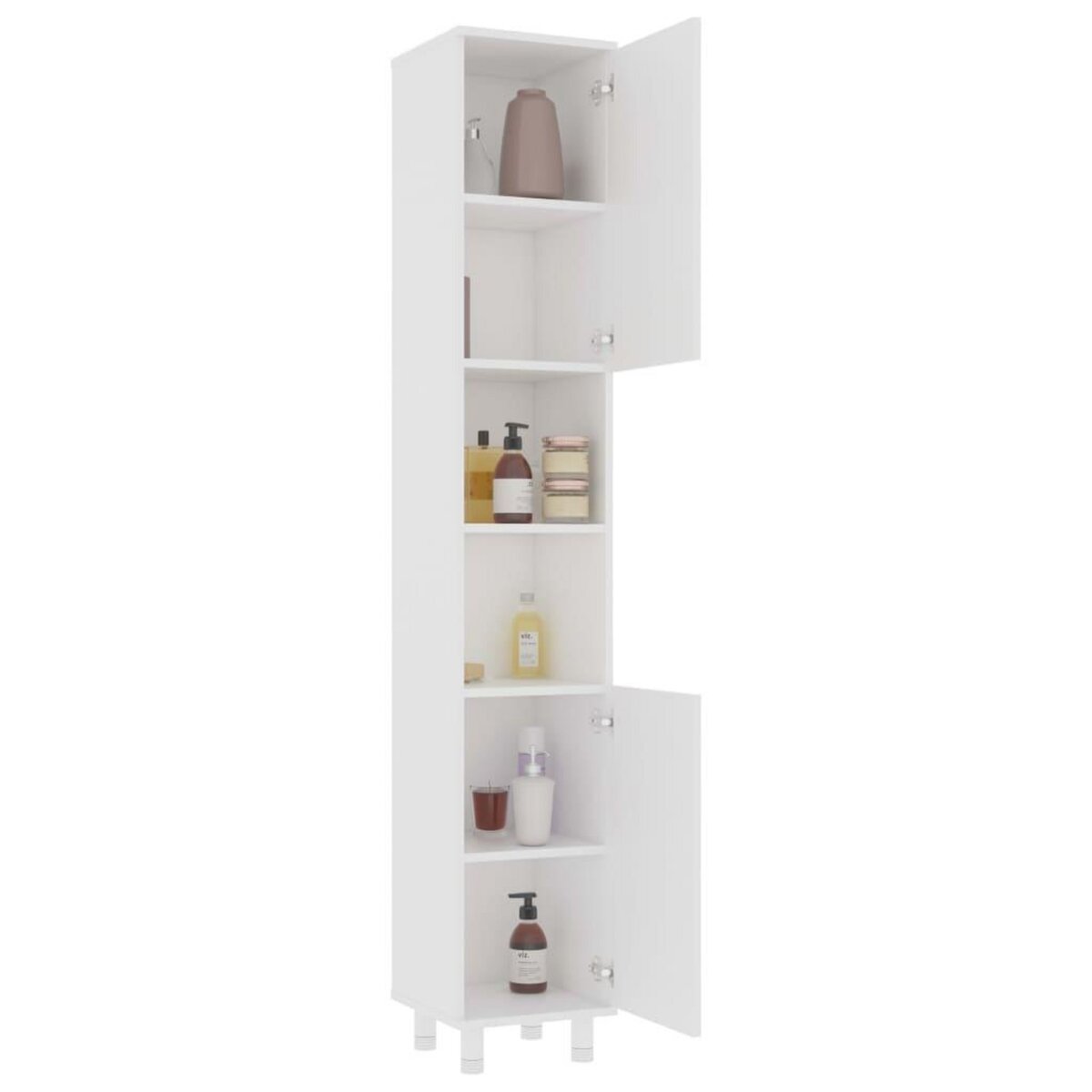 VIDAXL Armoire de salle de bain Blanc 30x30x179 cm Bois d'ingenierie