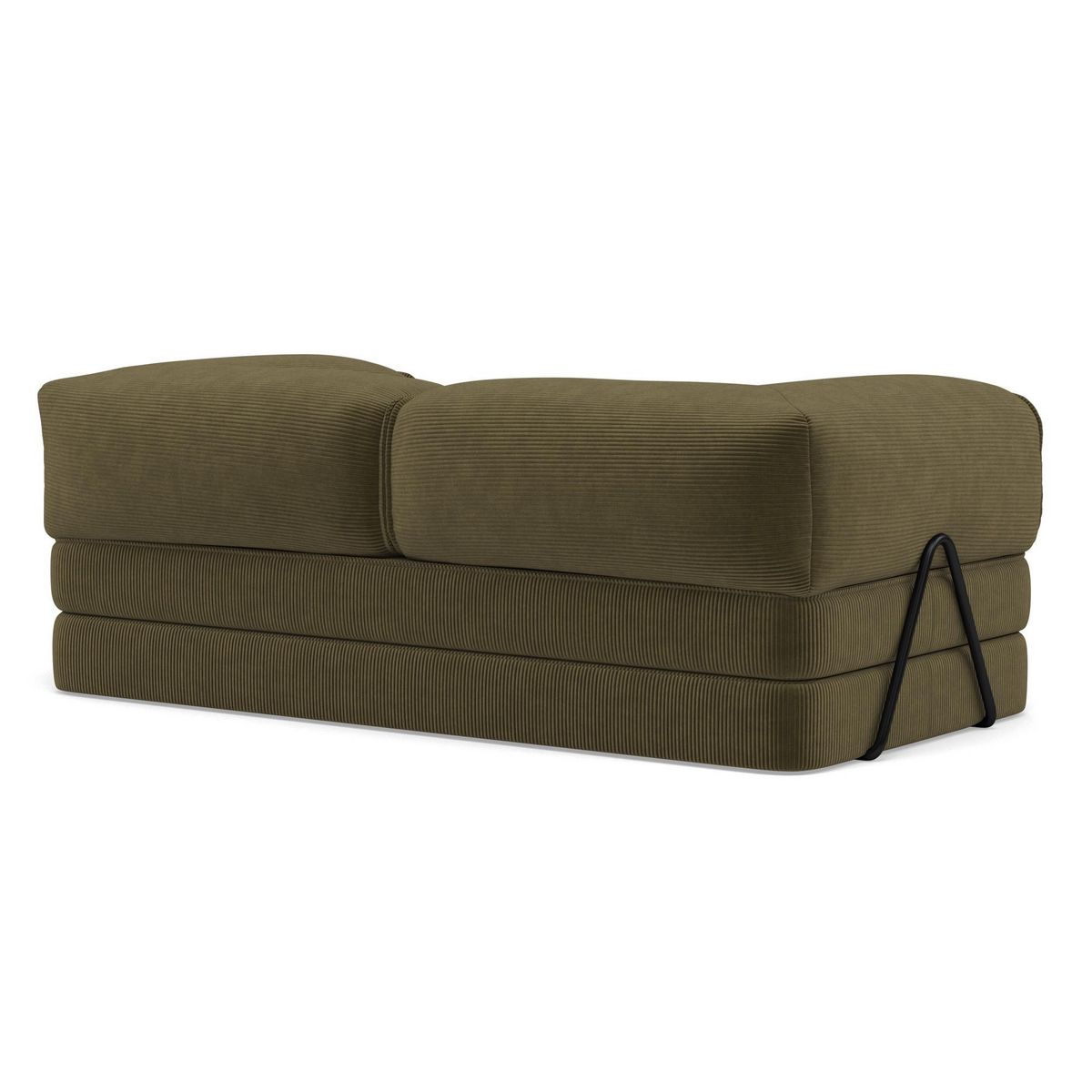 LISA DESIGN Poppy - canapé 3 places convertible en velours côtelé