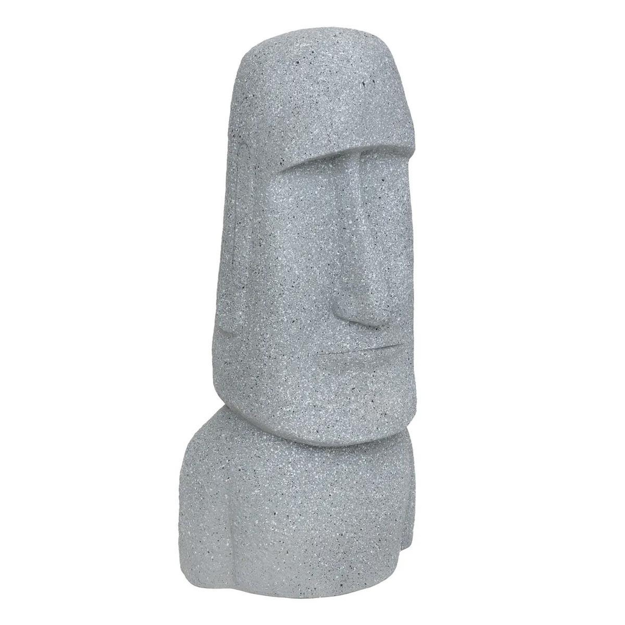 ATMOSPHERA Statue déco extérieure  moaï  82cm gris