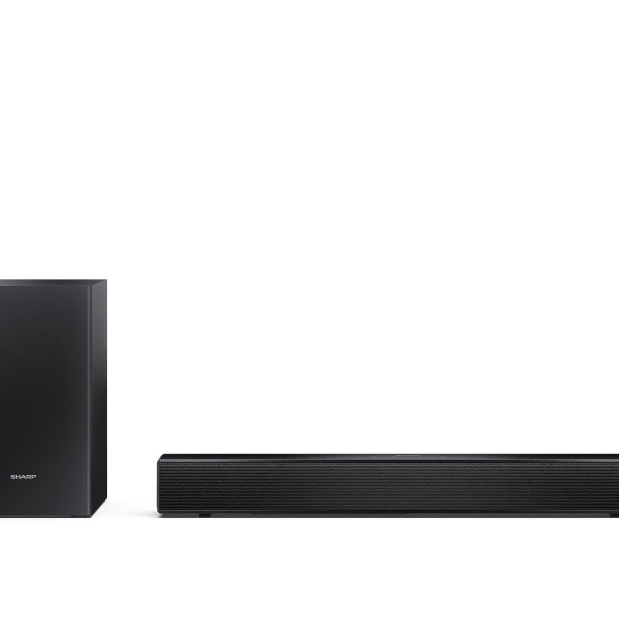 Sharp Sharp ht-sbw121 barre de son 2.1 slim avec subwoofer sans fil, bluetooth 5.3, hdmi arc/cec, 240w, optique, aux, usb, 55 cm, noir