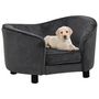 Voir la diapositive 1 : VIDAXL Canape pour chien Gris fonce 69x49x40 cm Peluche
