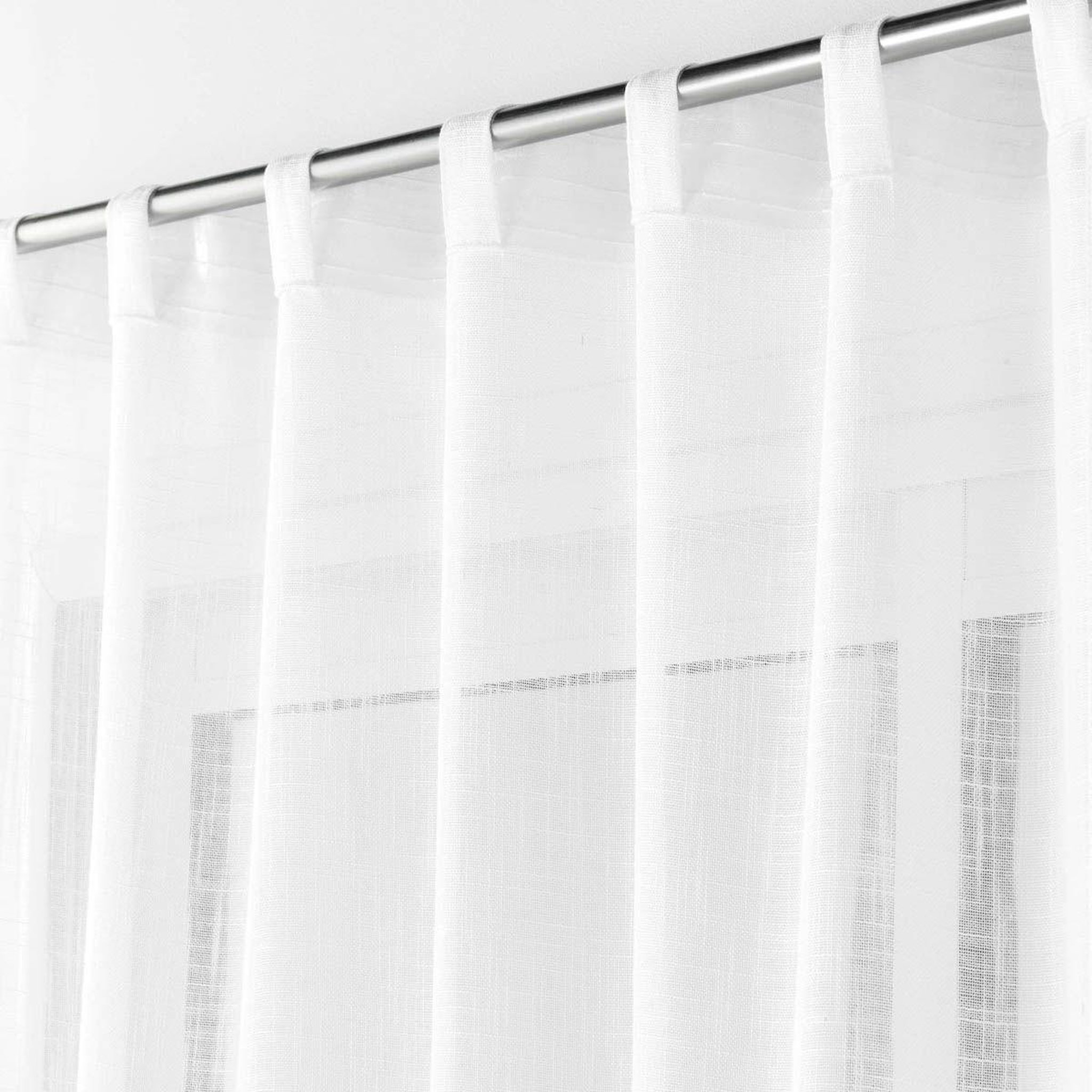 Voir la diapositive 2 : Douceur d'Intérieur Rideau voilage à passants  haltona  140x240cm blanc
