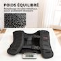 Voir la diapositive 5 : HOMCOM Gilet lesté veste lestée 5 Kg max. sangles réglables bandes réfléchissantes néoprène noir
