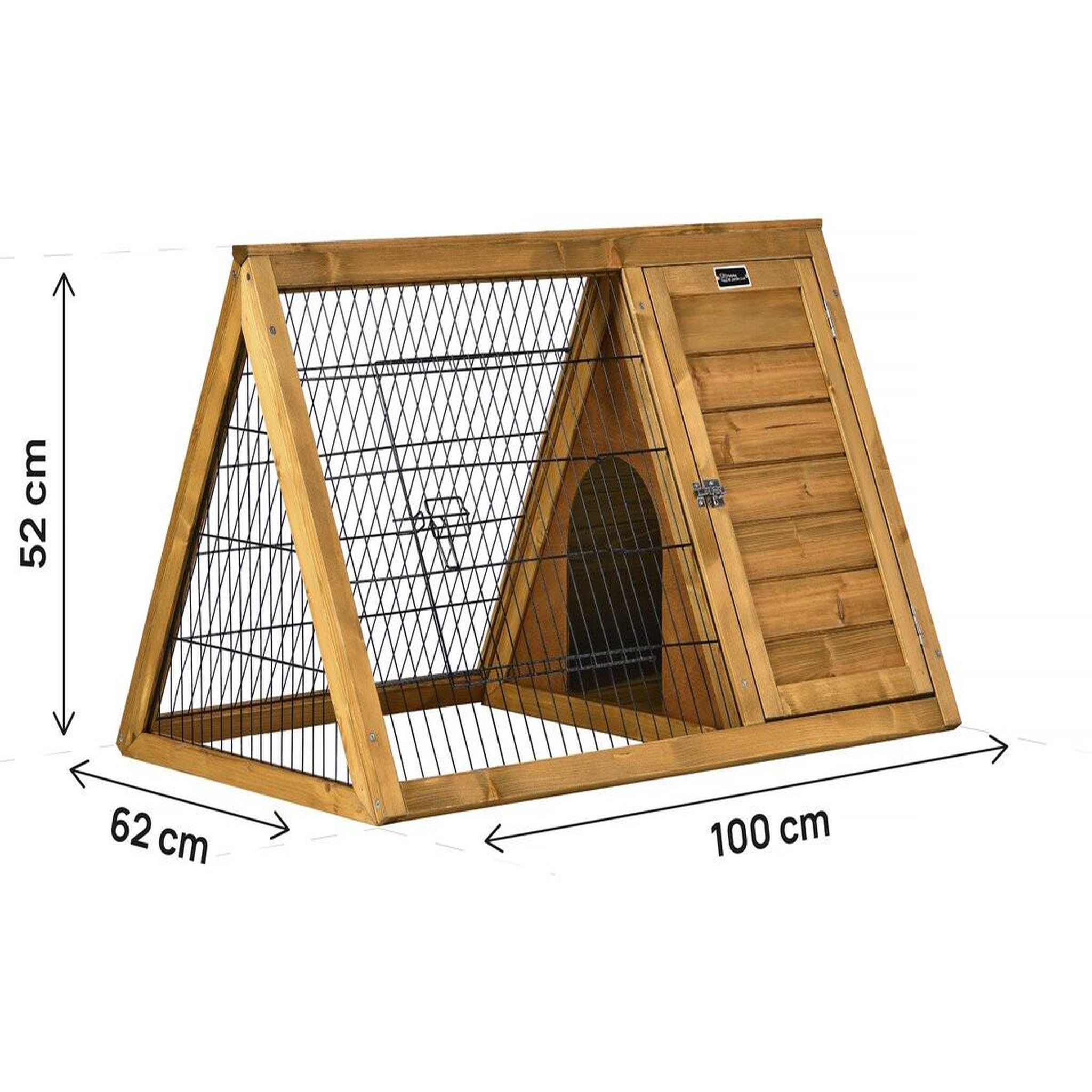 Voir la diapositive 3 : Habitat et Jardin Clapier poulailler  Biscotte  - 100 x 62 x 52 cm - Marron